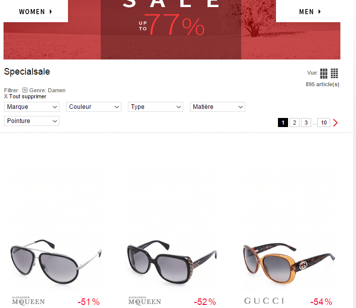 WINTER SALE: économisez jusqu'à 77% sur les produits pour Homme et Femme